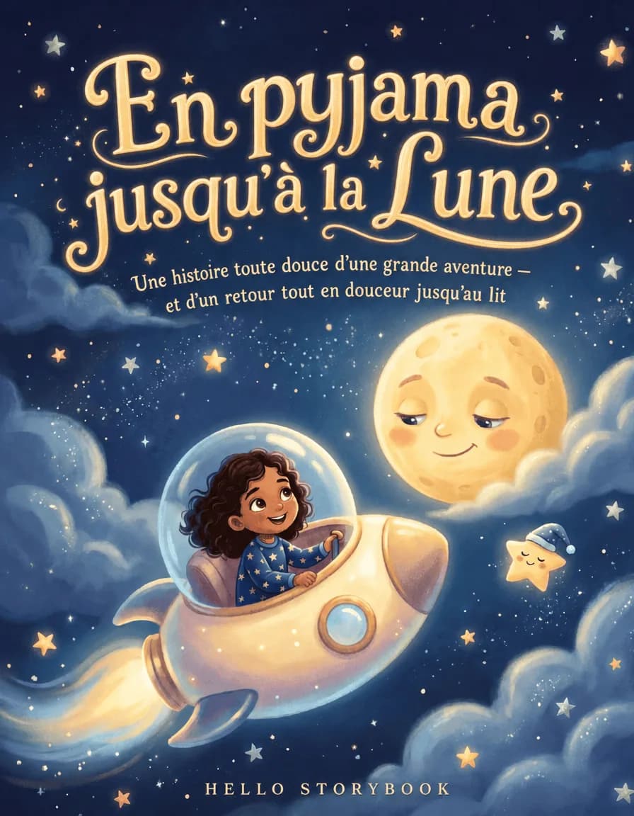 En pyjama jusqu'à la Lune — Hello Storybook