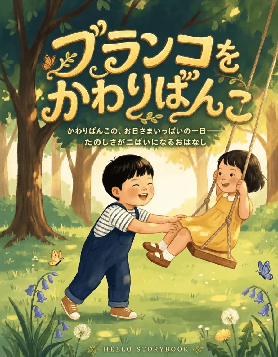 ブランコをかわりばんこ — Hello Storybook