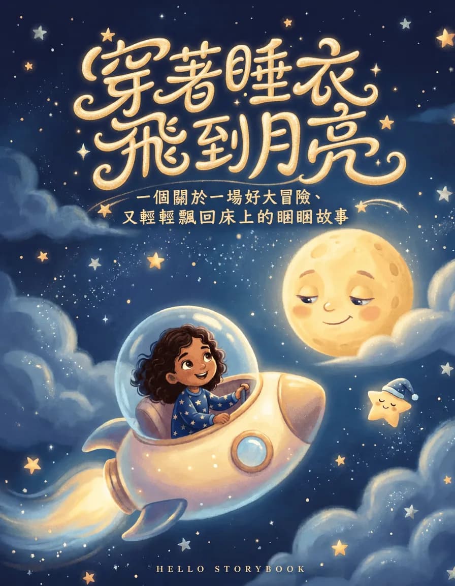 穿著睡衣飛到月亮 — Hello Storybook